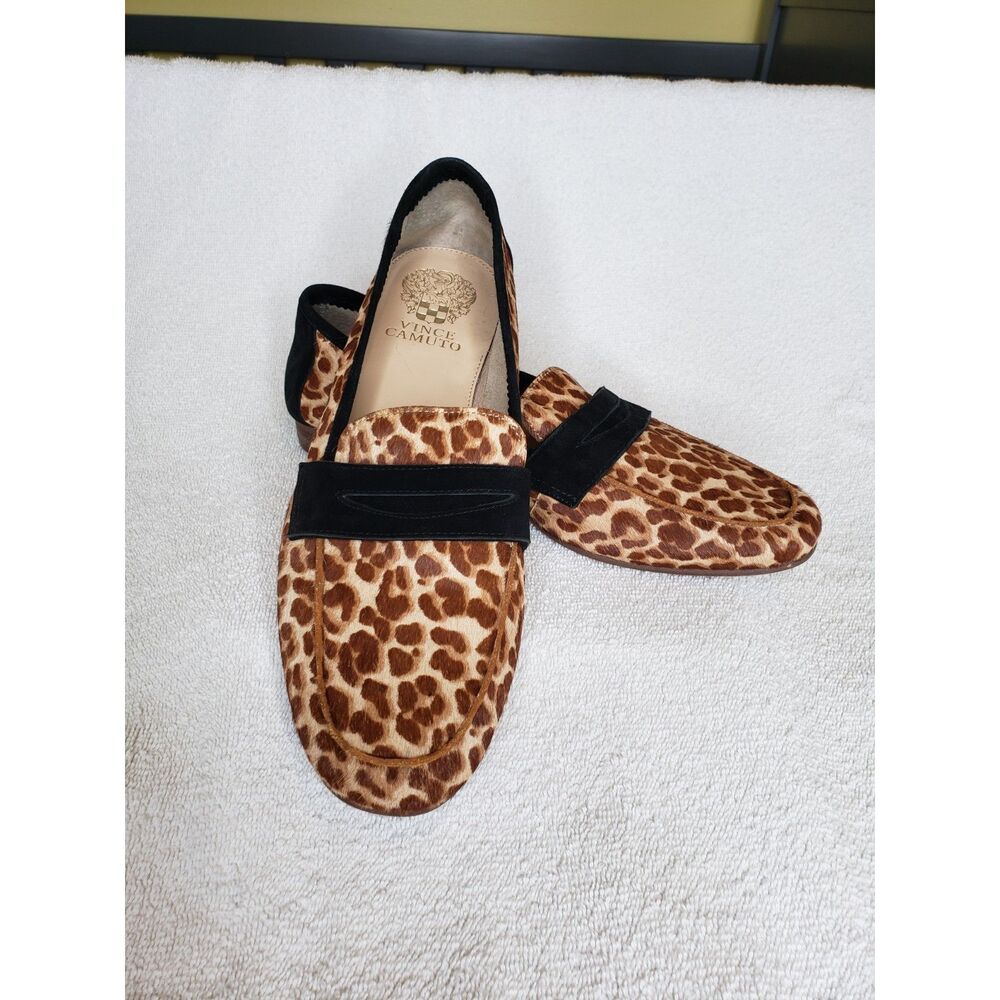 Vince Camuto Womens Shoes Size 8 Cow Hair Leopard Print Leather Lining Elroy 2